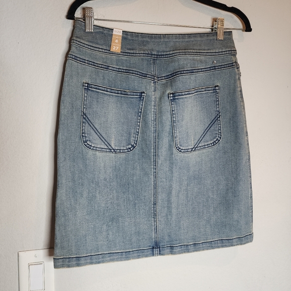 NWT Prana Stretch Denim Dusted Blue Broadway Jean Skirt Women's Size 4 - Picture 5 of 14
